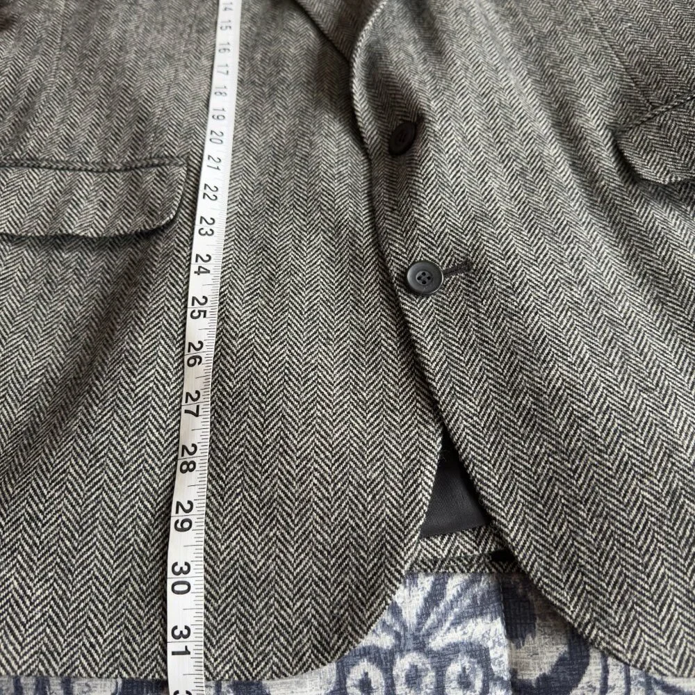Vintage Haggar Imperial Black & White Herringbone Blazer | Made in USA | 44R - Picture 13 of 14